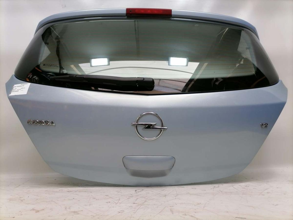 Opel Corsa D BJ08 original Heckklappe mit Scheibe Z21C Aeroblau 5-Türer